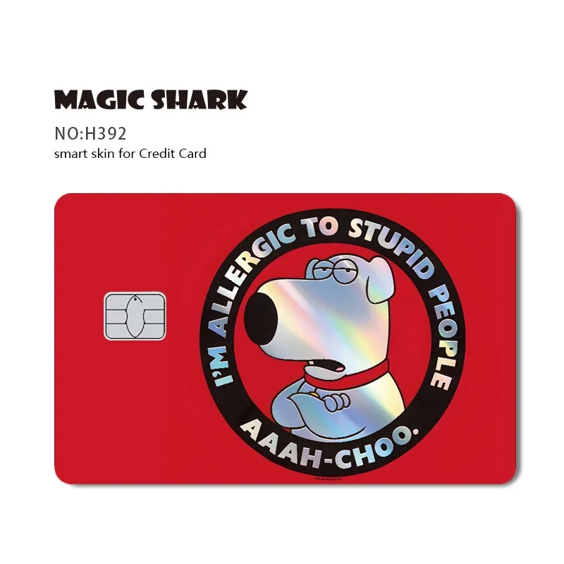 Magic Shark Funny Familys Guys Peter Griffin Holograhpic Laser Bling Skin  Cover Sticker for Debit Bank Credit Card - AliExpress 26