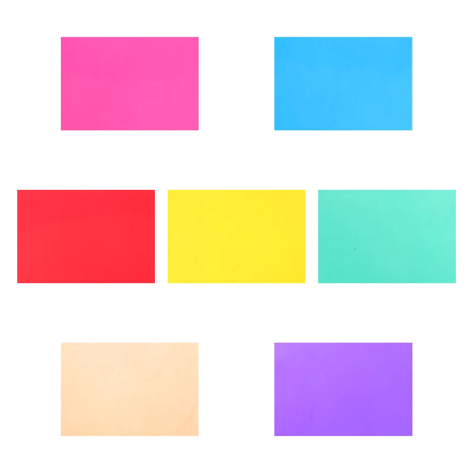 7Pcs Color Correction Filter Sheets Warm Light High Transmittance Plastic Sheets for LED Atmosphere Lamps Bedroom Use