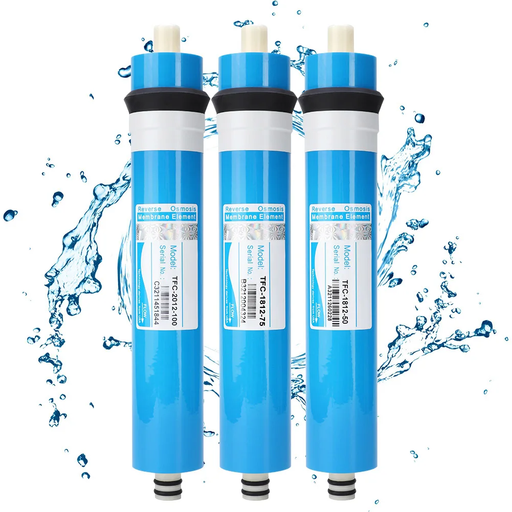 50/75/100 GPD RO Membrane Filter, Reverse Osmosis Water Purifier, Water Filtration for Advanced Home Water Purification