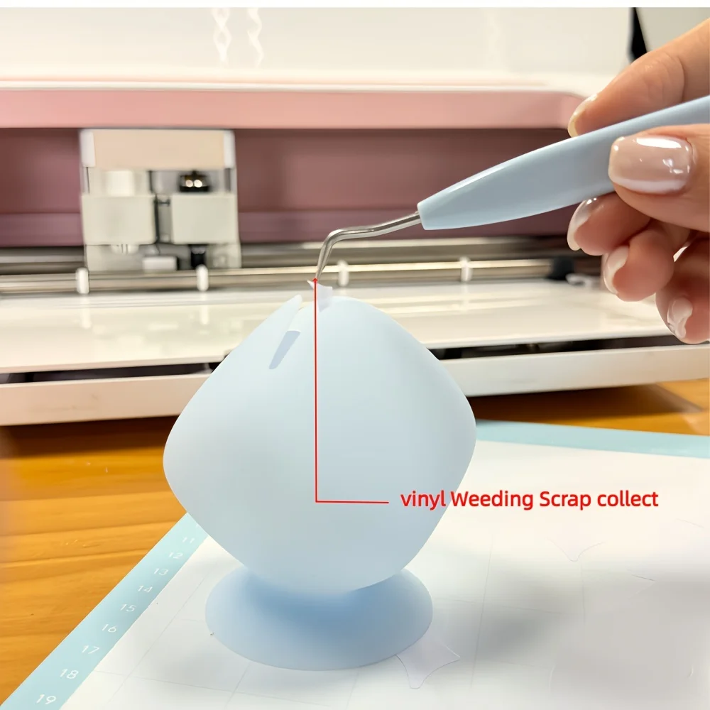 1 قطعة/2 قطعة جامع خردة إزالة الأعشاب الضارة من الفينيل الحرفي ، أدوات إزالة الأعشاب الضارة من السيليكون/أداة إزالة الأعشاب الضارة من الفينيل ، تخزين لملحقات الكريكت ، صورة ظلية.