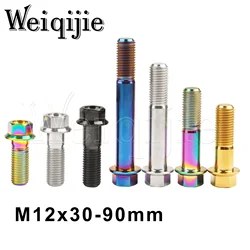 Weiqijie ํฐํ๋ ๋ณผํธ ์คํ ๋ฐ์ด ์๋ฆฌ ์์ ๋์ฌ, M12 X 30 35 40 45 50 55 60 65 70 75 80 85 90mm ํผ์น 1.25/1.5mm