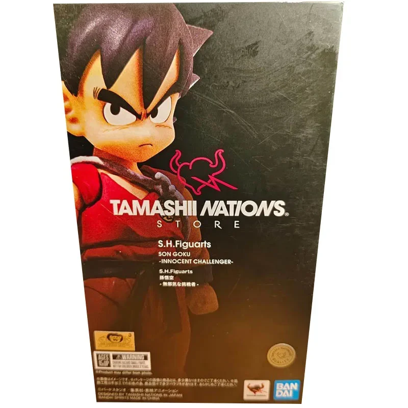 In Stock Genuine Bandai Original S.H.Figuarts SHF Son Goku Children Innocent Challenger Assembly Toys for Gift Collectible