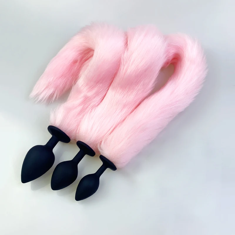 3 Sizes Fox Tail Anal Plug Role-playing Prostate Massager Anus Training Dog Tail Butt Plug Dildo Adult Toys for Couple Women Men