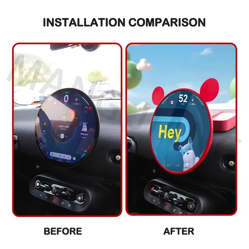 Car Dashboard Screen Protective Frame Cover For Mini Cooper S E SE J01 EV Countryman F65 F66 F67 J05 Aceman U25 Car Accessories