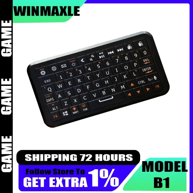 

Winmaxle Modelb1 Мини-клавиатура Ручная клавиатура Беспроводная Bluetooth-умная клавиатура Многосистемная совместимая портативная портативная клавиатура