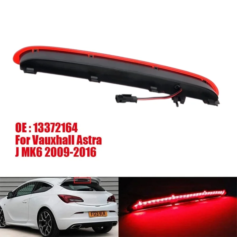 Red Car 3rd LED Brake Light High Mounted Tail Third Brake Stop Lamp For Vauxhall Astra J HATCHBACK 3 & 5 DOOR 2009-2016 13372164