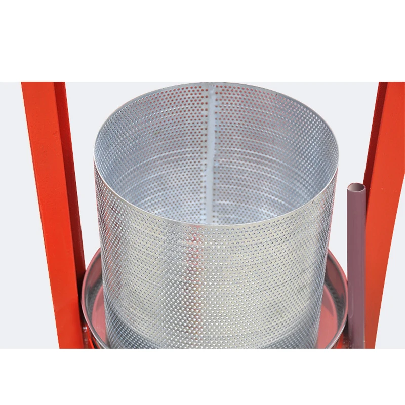 Oliepers, kleine huishoudelijke pers, handmatige olierestenpers met hydraulische krik, commerciële fruitpers