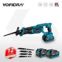 3000W Brushless Reciprocating Saw Handsaw Saber Multifunction Saw Metal Wood Pipe Cutting with 4 Blades Kit For Makita battery