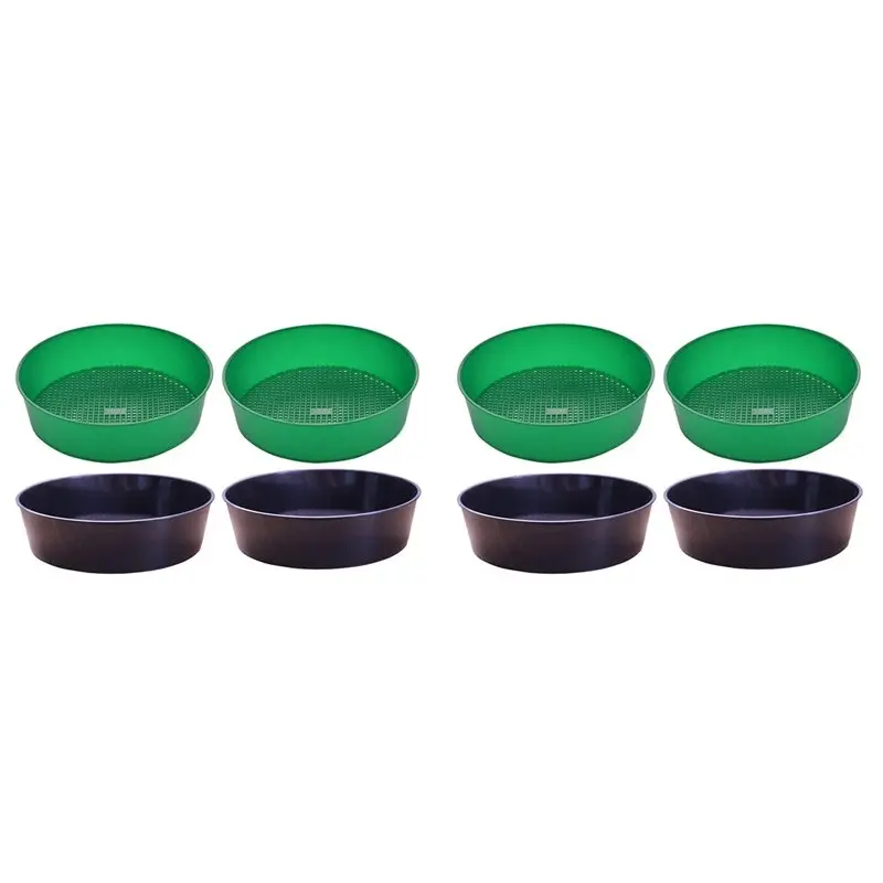 ABSS-Garden Soil Sifter Garden Planter Filter Soil Sieve 8 Pack Rock Garden Sieve Sand Sieve Set Compost Sieve
