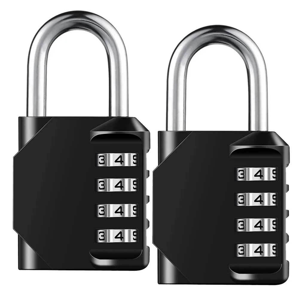 Creative Resettable Combination Lock Zinc Alloy Waterproof Padlock with Combination Heavy Duty 4 Digit Suitcase Lock Outdoor