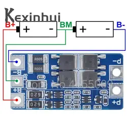 2S 10A 7.4V 18650 lithium battery protection board 8.4V balanced function/overcharged protection