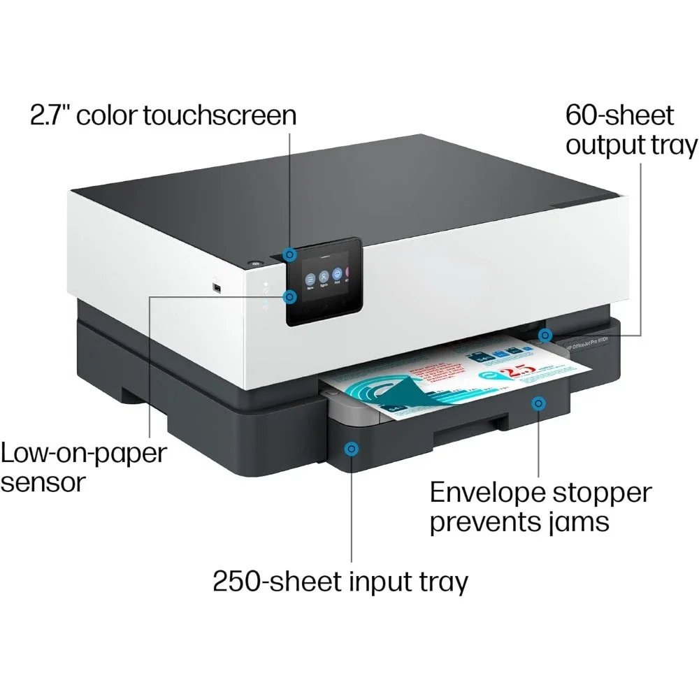 9110b Wireless Color Inkjet Printer, Print, Duplex Printing Best for Office