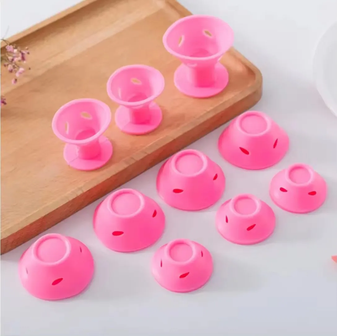 10/20pcs Soft Rubber Hair Curlers Silicone Heatless Hair Rollers Clips No Hurt Hair Rollers Hairdressing DIY Hair Styling Tools