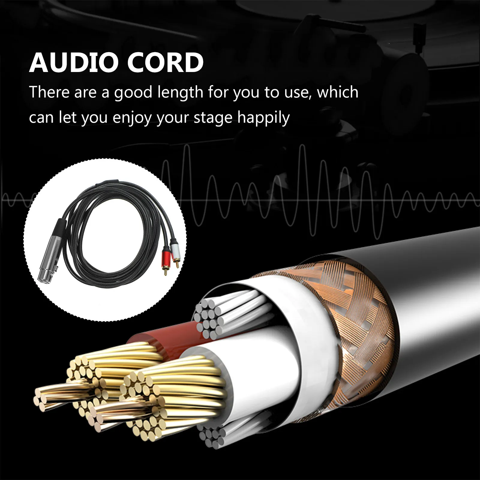 High Reliability Xlr Balanced Audio Cable 3 Pin Microphone Wire Precision Made Oxygen Free Copper Core for Audio Equipment