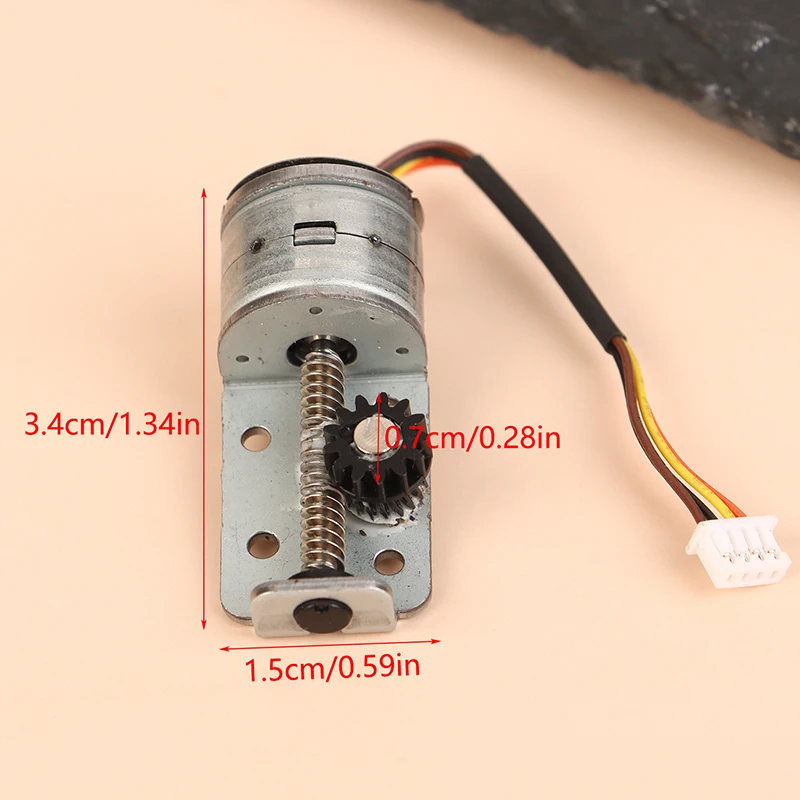 ترس خطي دقيق لكاميرا الأمان ، محرك السائر ، 2-Phase ، 4-Wire Shaft ، قضيب 15, C6C, C6N
