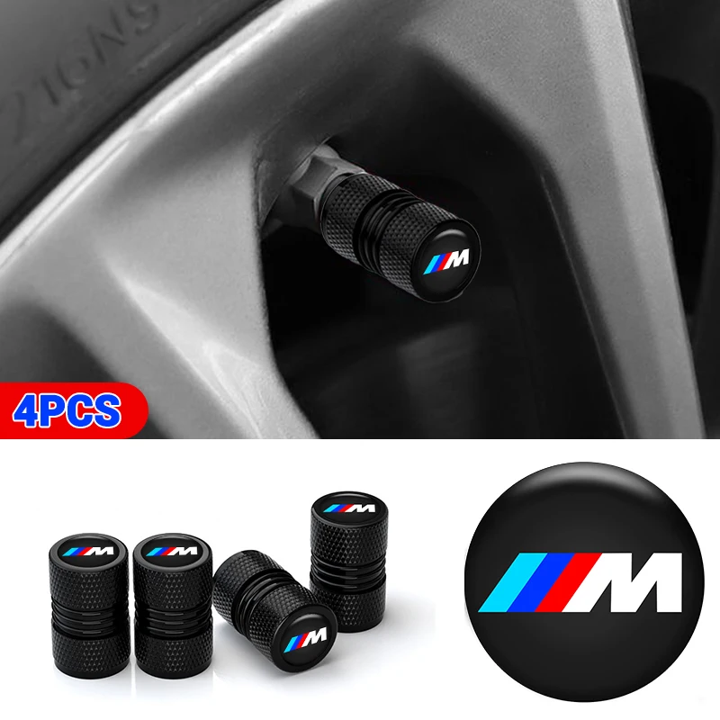 4개 자동차 휠 타이어 밸브 캡 에어 스템 커버 액세서리 BMW M M3 M5 퍼포먼스 E... - 3