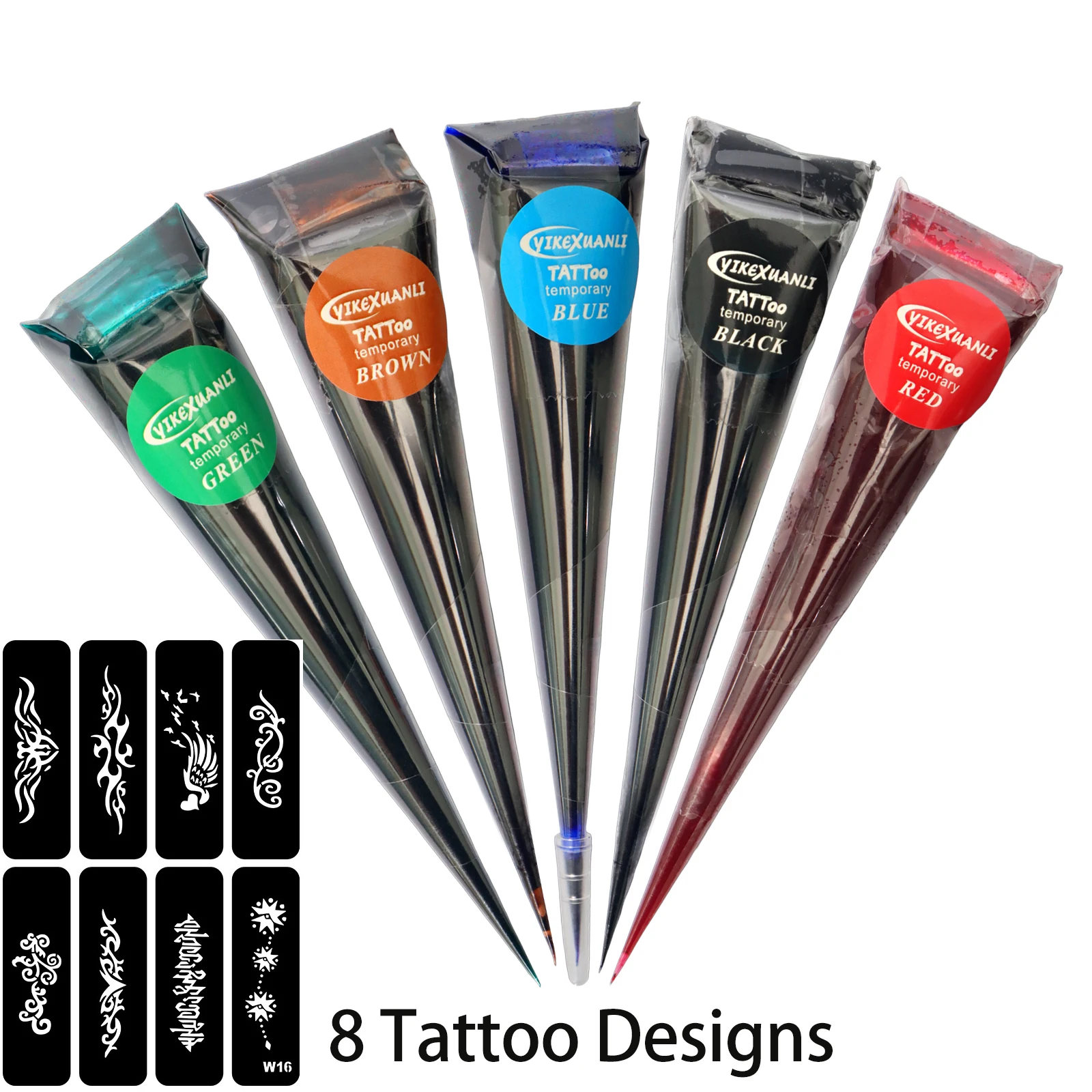 1/5pcs pure natural organic henna cream, henna tattoo cream, temporary tattoos, henna tattoo cream semi permanent henna