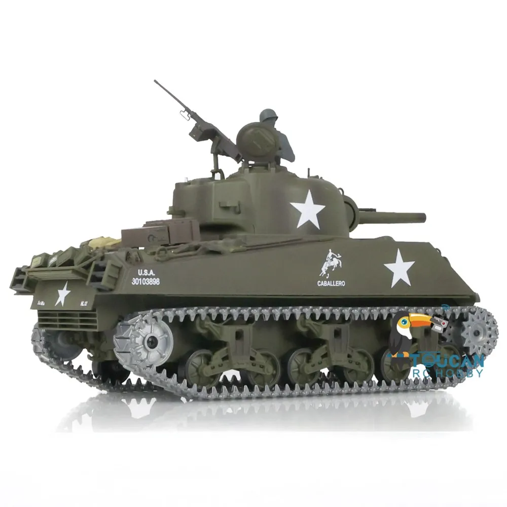 Vendita negli Stati Uniti Henglong 1/16 FPV 7.0 M4A3 Sherman RTR Carro armato RC 3898 360 °   Recoil del barilotto della torretta