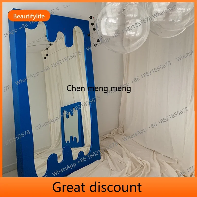 6239 Household fitting mirror Nordic floor mirror irregular creative wall-mounted full-length mirror