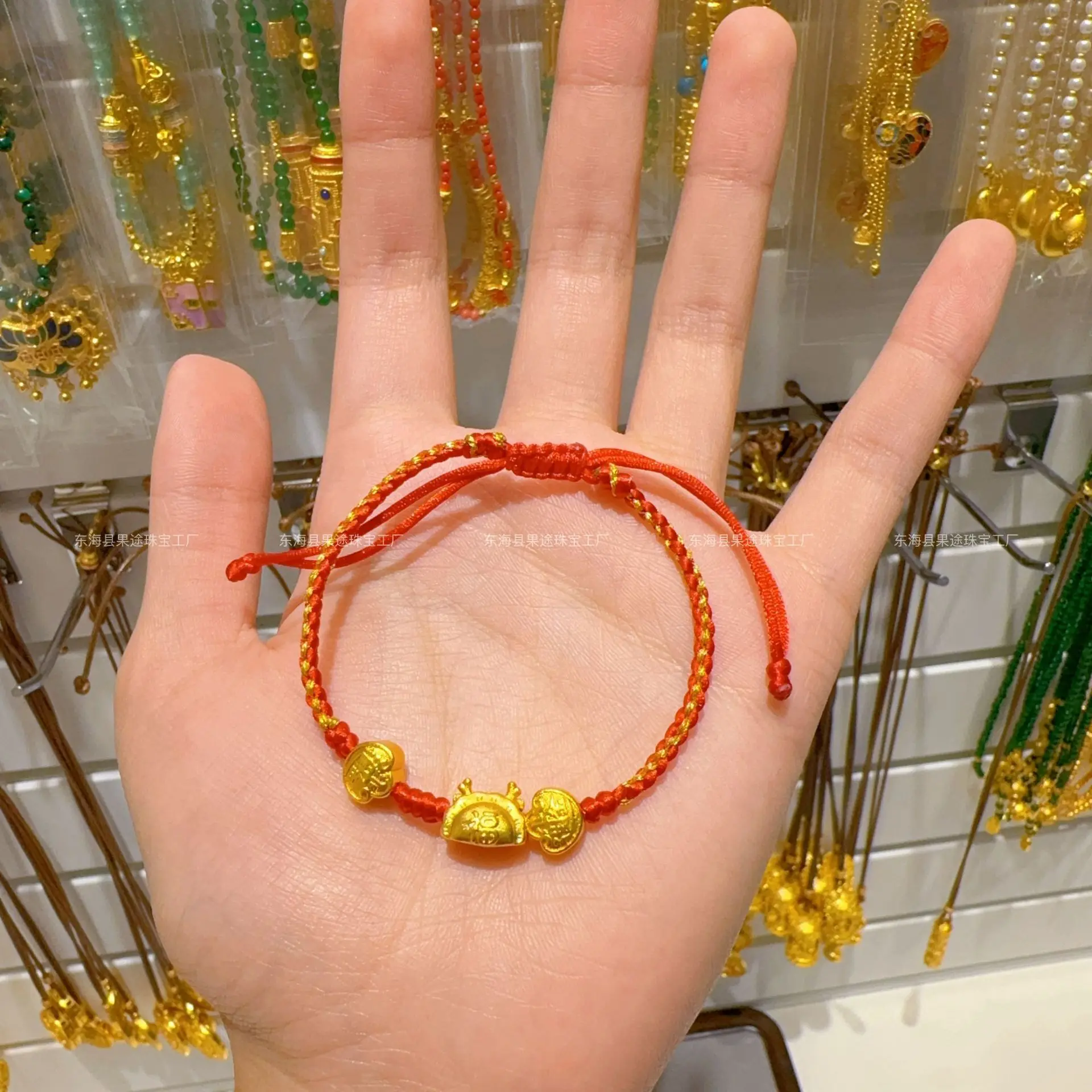 

Plated With Real Gold Preservation Ancient Method Sand Gold Lucky Lock Dumpling Dragon Handmade Weaving Zodiac Year Girls Gift