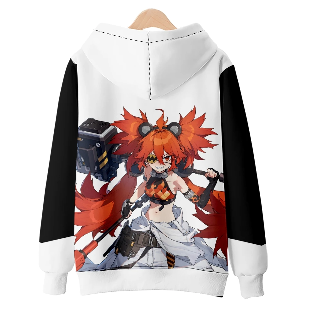 Game Fans Cosplay Zenless Zone Nul Anime Dunne Hoodie Met Ritssluiting Lente Herfst Zwart Wit Casual Dames Sportkleding Voor Heren