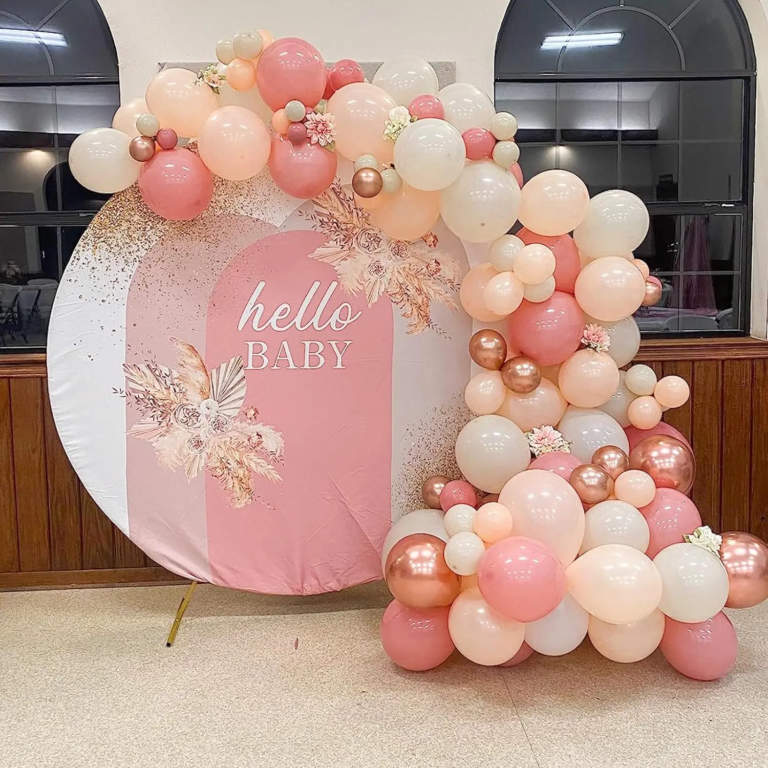 50pcs vintage pink balloons, wedding party balloon garland arch set, metallic rose gold balloons suitable for wedding, birthday