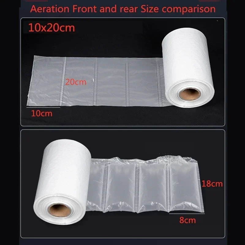 

600m Bubble Pack Roll Express Filled Cushioned Air Cushion Fragile Article Transport Anti-fall Quakeproof 10x18cm big aircolumn