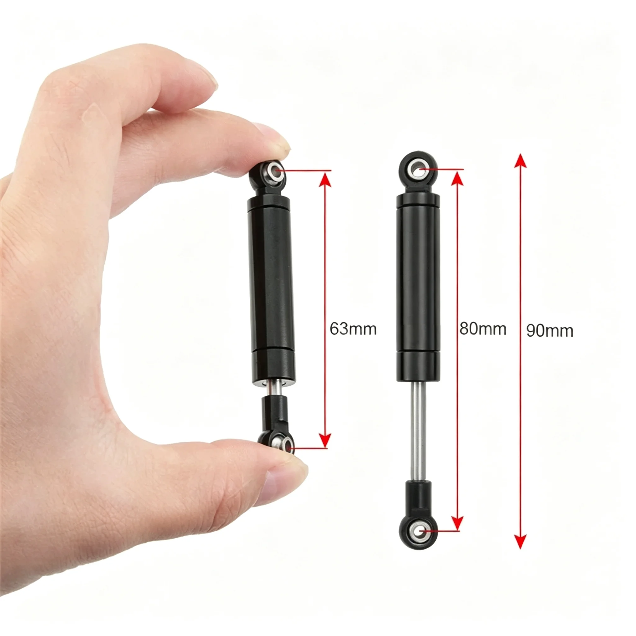80/90/100/110/120mm Metal Shocks for TRX4 90046 SCX10 Ghost D90 1/10 RC Crawler Upgrade Parts