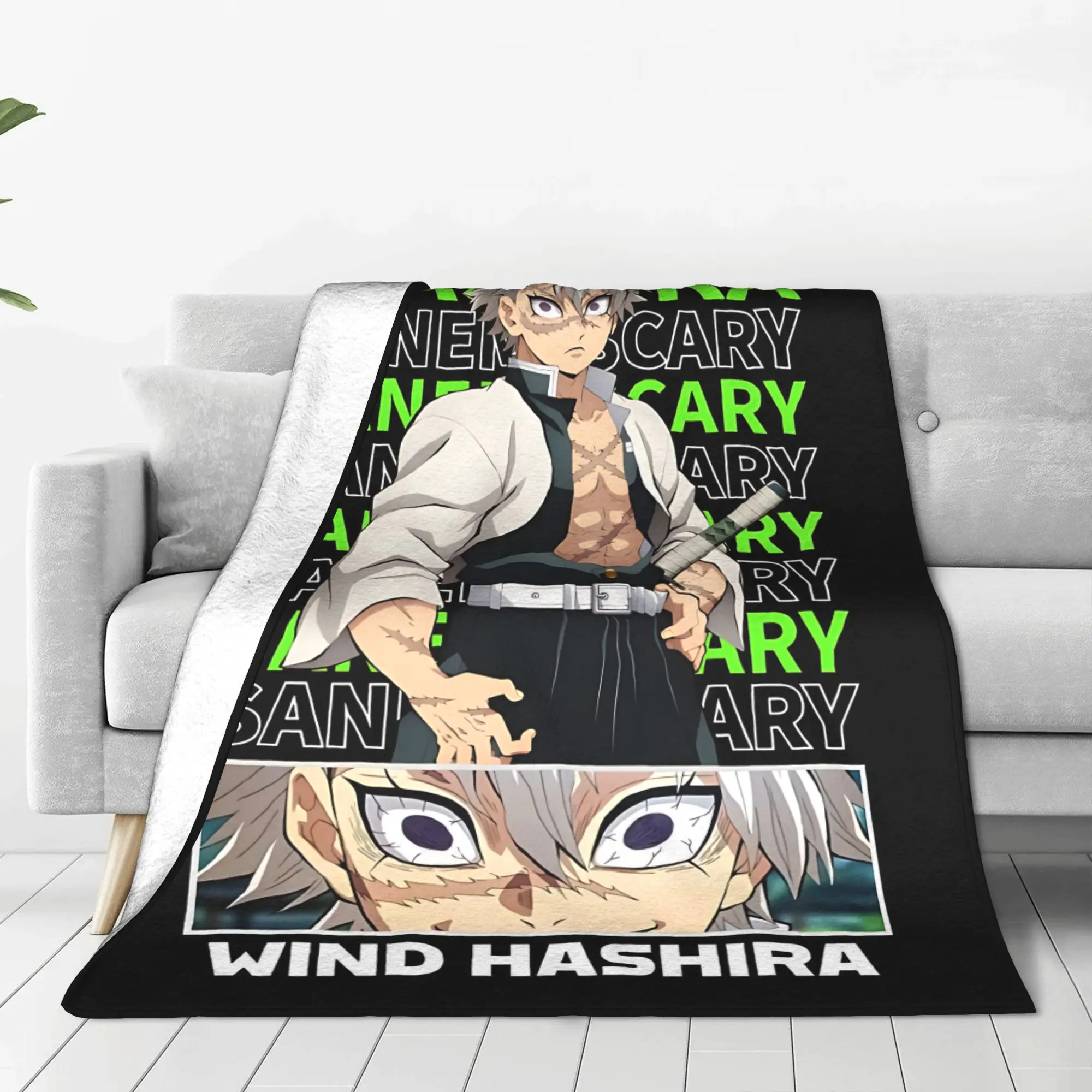 1PC home Cutecore Demon Slayer shounen manga Blanket Super Cosy Plush Home Living Room Sofa halloween