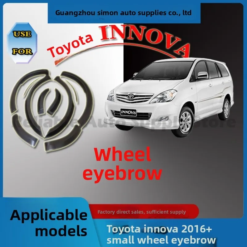 For Toyota Innova 2016 Plus Model Fender Flares Mud Guards Wheel Arch Trim Replacement Parts Stylish Durable Auto Accessories Hi