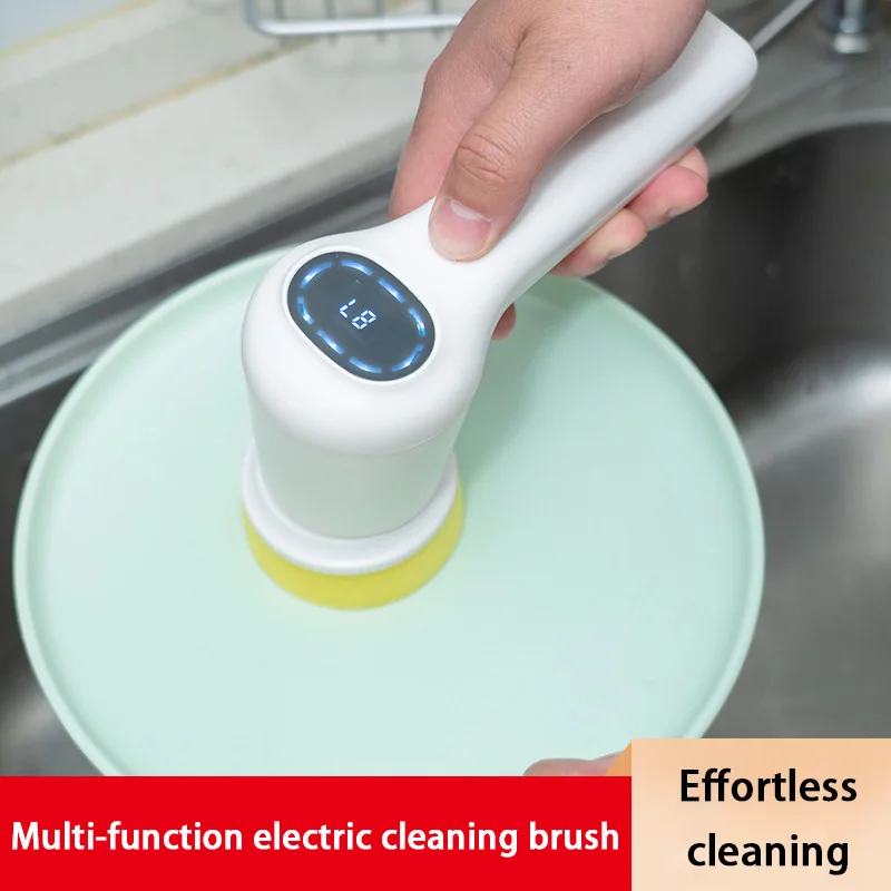 Xiaomi Handheld Electric Cleaning Brush Usb Charging Kitchen Bathroom Household Dishwashing Multifunctional Rotary Scrubber