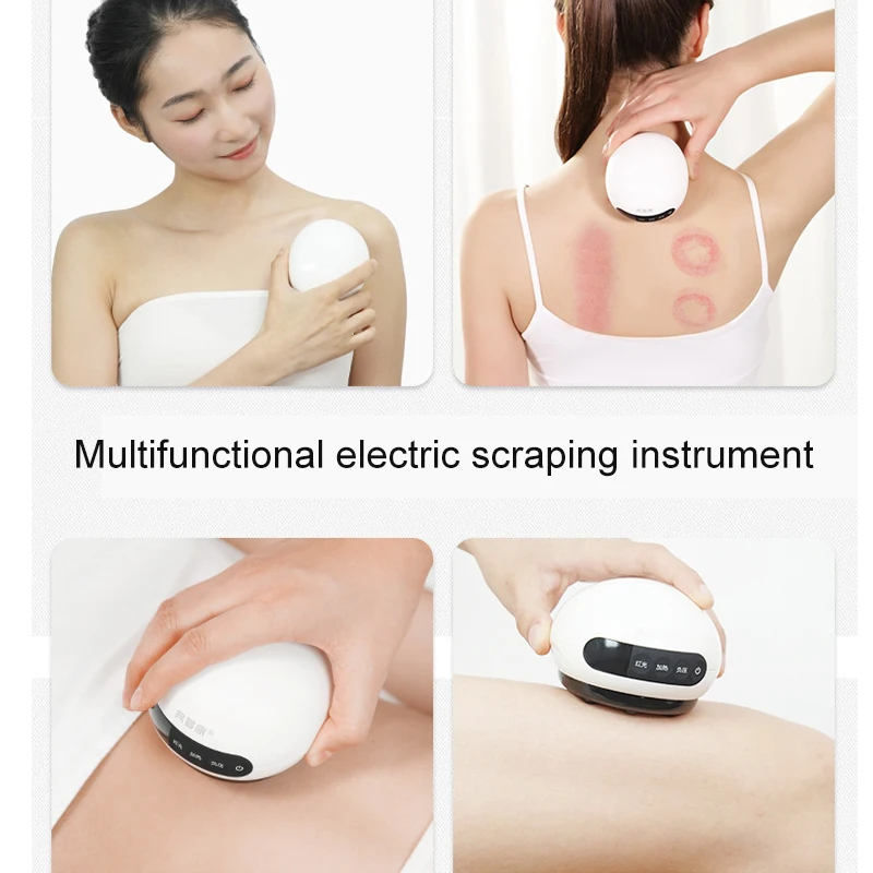 New Electric Scraping  Meridians Dredging Cupping Remove Dampness Red Physiotherapy Home Massager Gua Sha