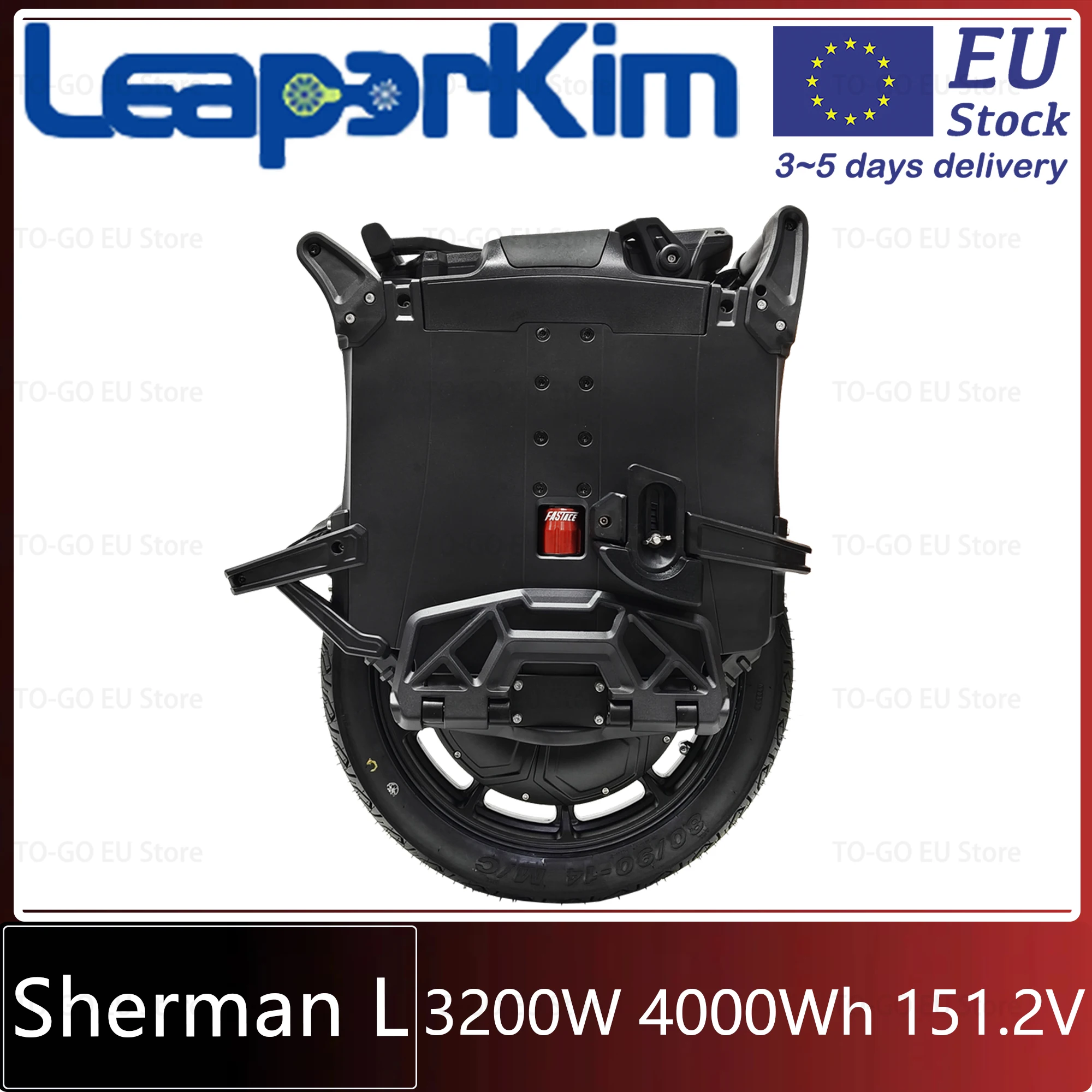 LeaperKim Sherman L 3200W Motor 4000Wh 151.2V 50S 50GB Battery 20inch 2.75-14 Tire 100km/h Max Speed 46kg Sherman-L Peak 8000W