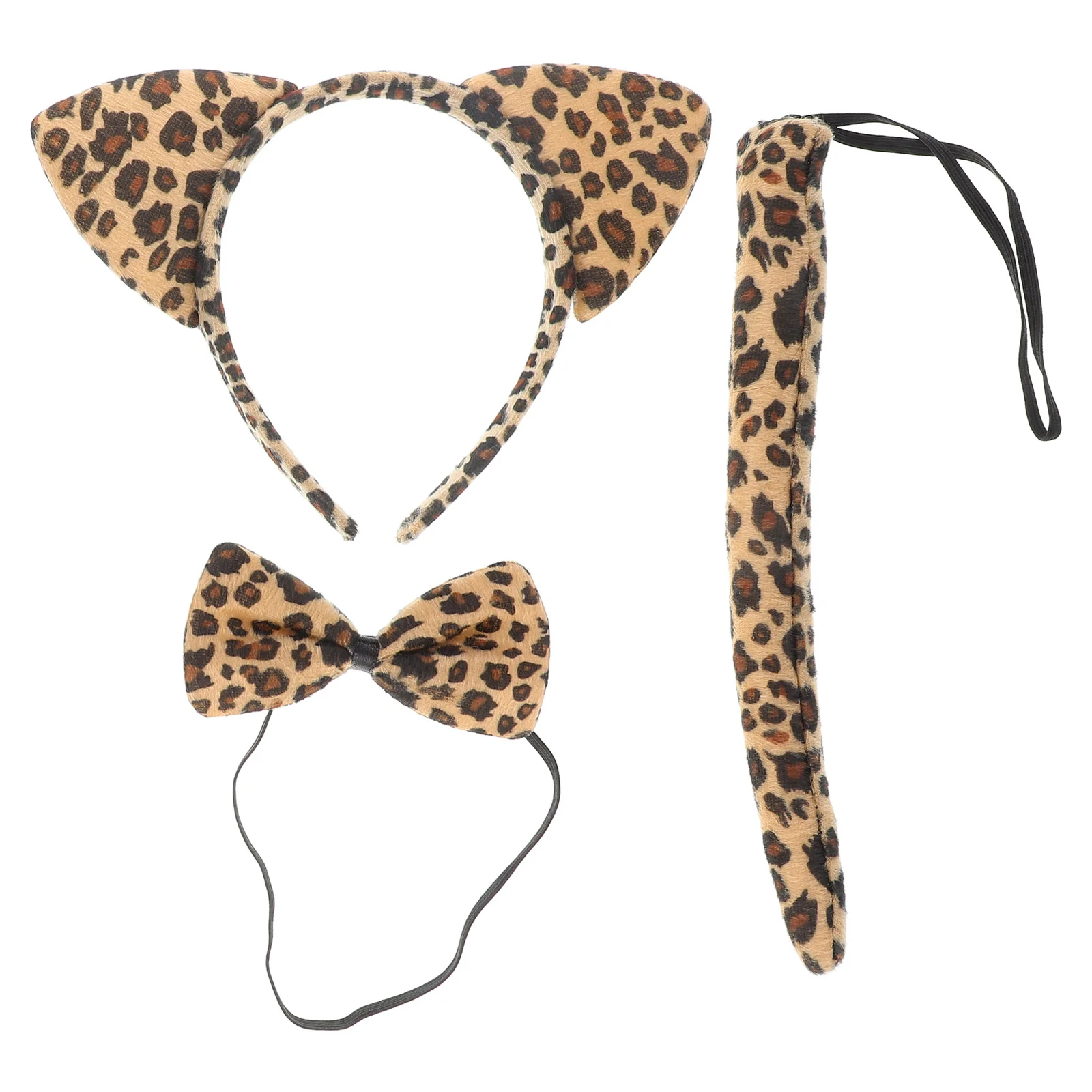 3-delige accessoires kind kinderen hoofdbanden luipaard kat oren haar hoepel tijger cosplay