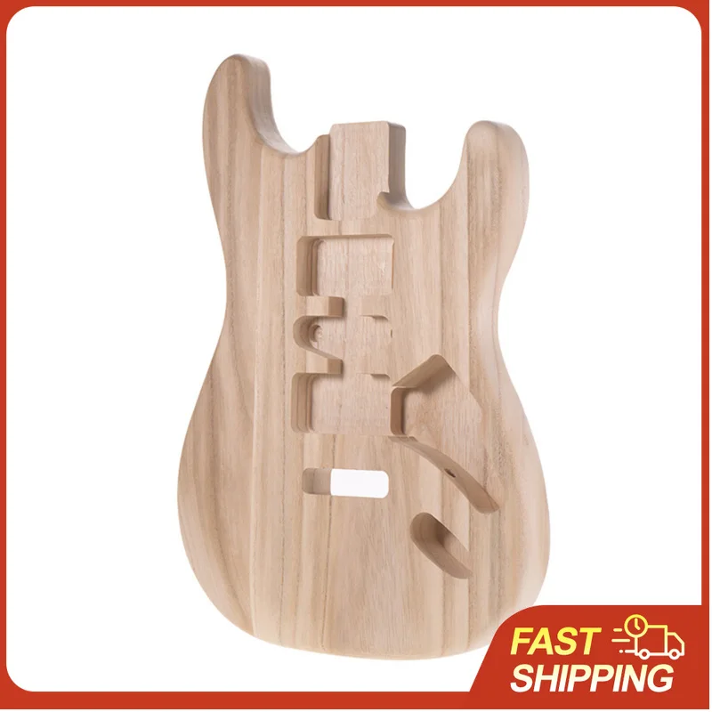 ST01-DT Unfinished Handcrafted Guitar Body Basswood Electric Guitar Body Guitar Barrel Replacement Parts