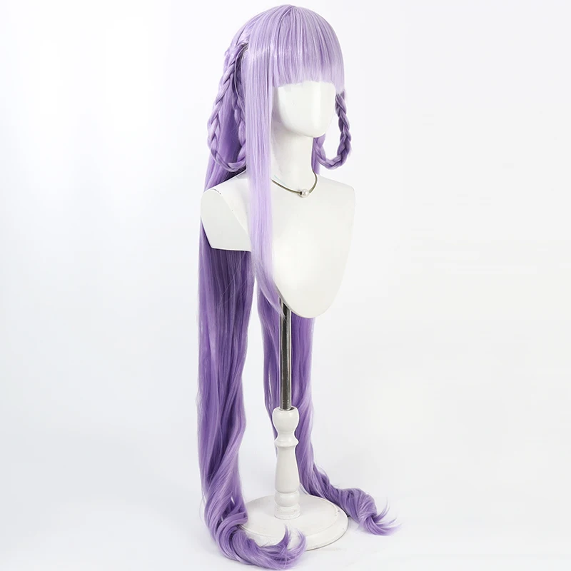 Synthetisch haar BB Cosplay Pruiken Game Fate BB Rollenspel Halloween 130 cm Vrouwen Lang Golvend Lichtpaars Pruik Hittebestendig