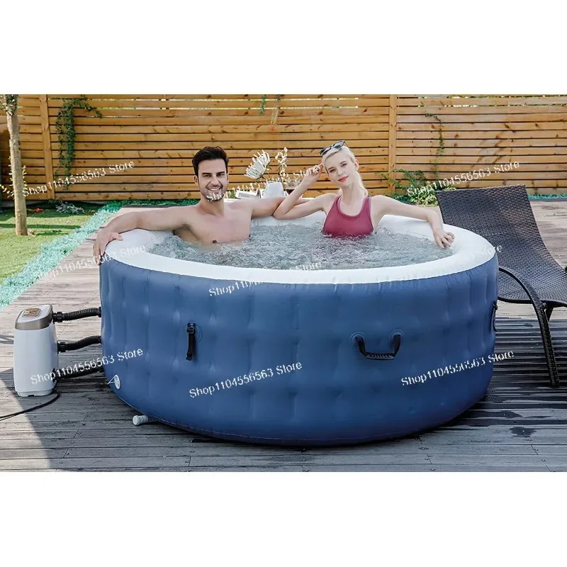 Inflatable Heated Massage Bathtub, Bubble SPA Tub, Portable Hot Spring Spa Pool with Massage for Couples Home Relaxation