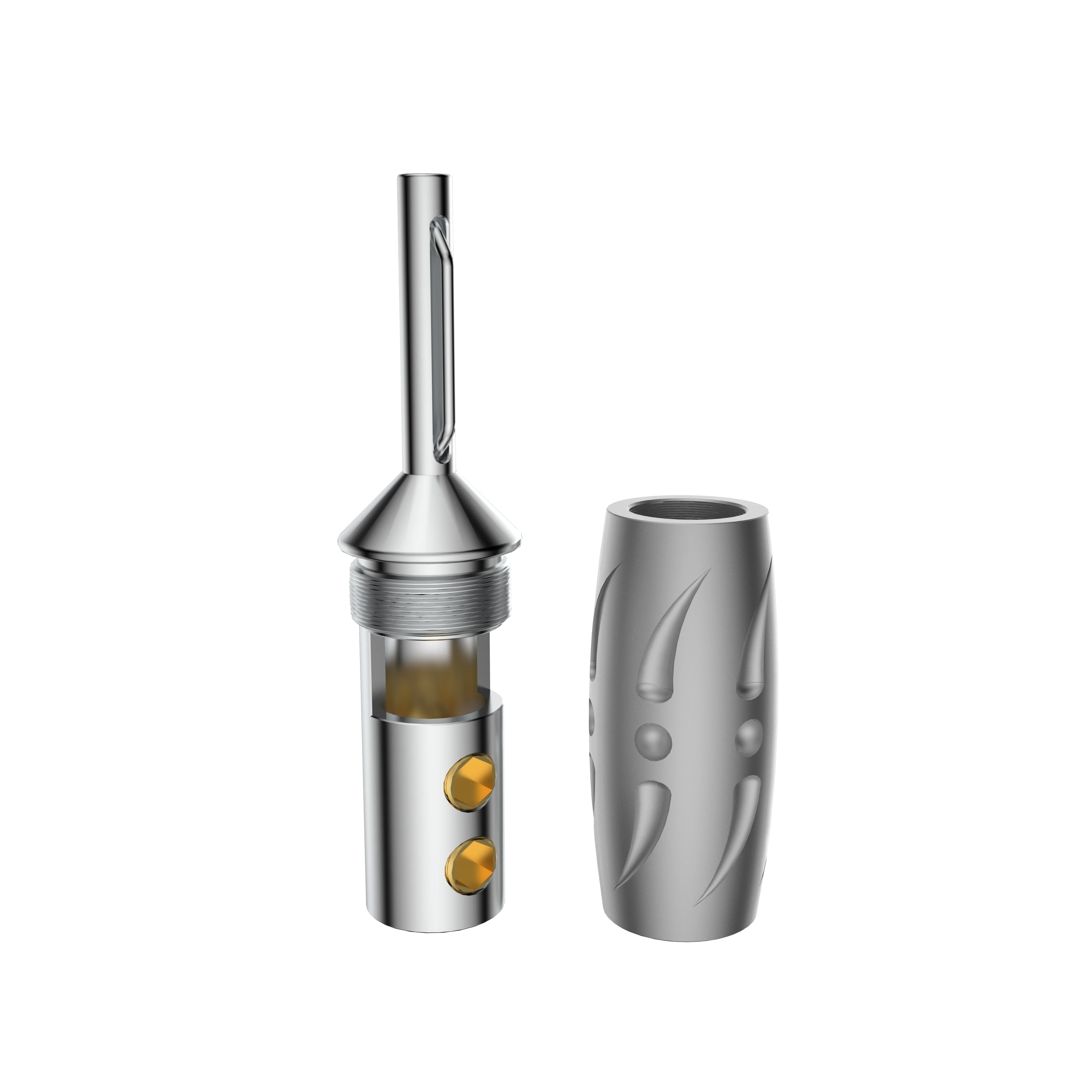 Viborg-Pure Copper Rhodium Plated Banana Plug, HiFi Speaker Cable Connectors, VB402R, Hi End