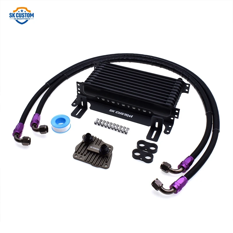 Aluminium N46 B20 Engine Oil Cooler Kit for BMW E46 E60 E85 E87 E90 E91 Radiator Kit