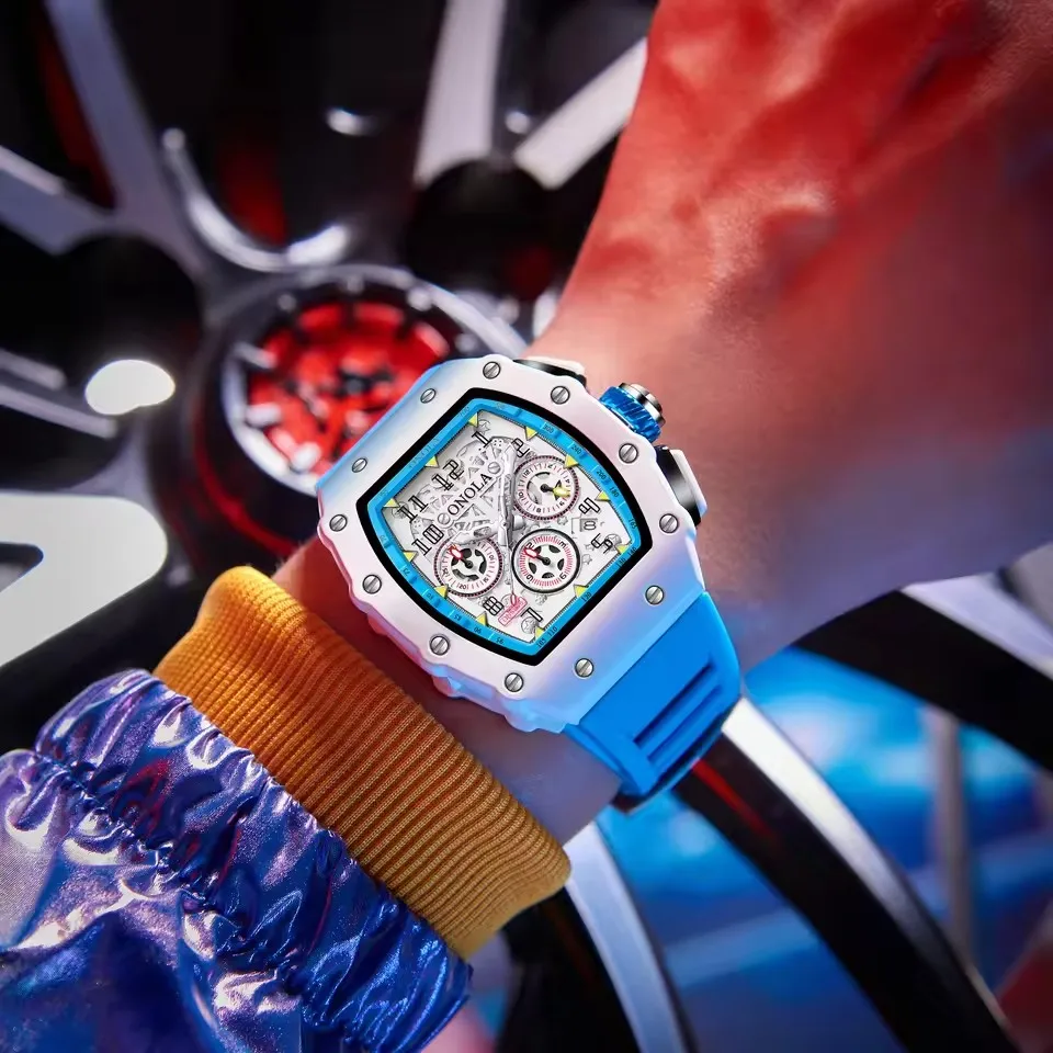 ONOLA 6826W orologio sportivo da uomo in silicone originale di fabbrica calendario multifunzionale orologio al quarzo impermeabile orologi da uomo