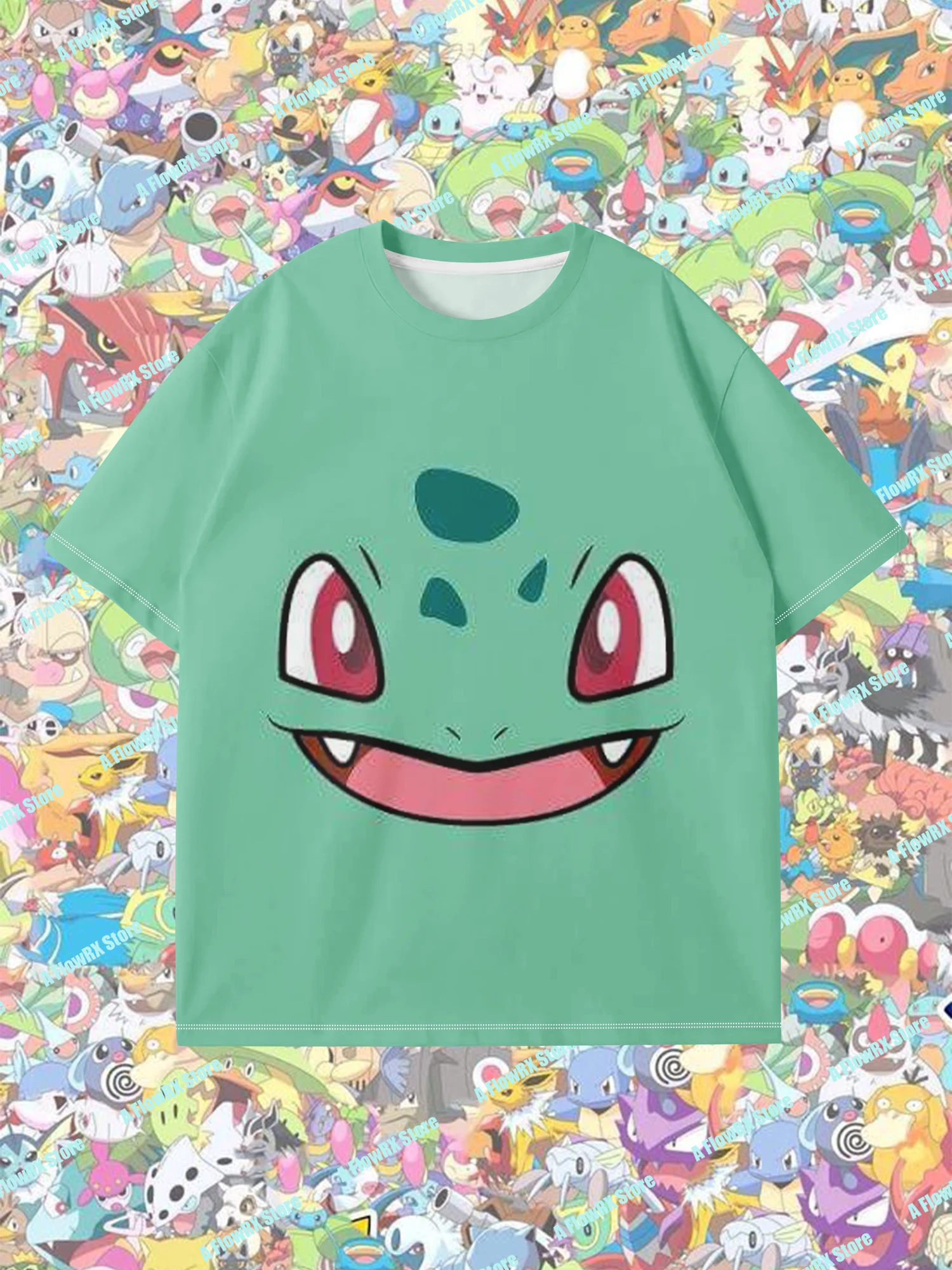 تي شيرت Pokémon Lovely مطبوع ثلاثي الأبعاد مثالي للاستخدام في الهواء الطلق مناسب للرجال والنساء والكبار والأطفال في الصيف ومريح