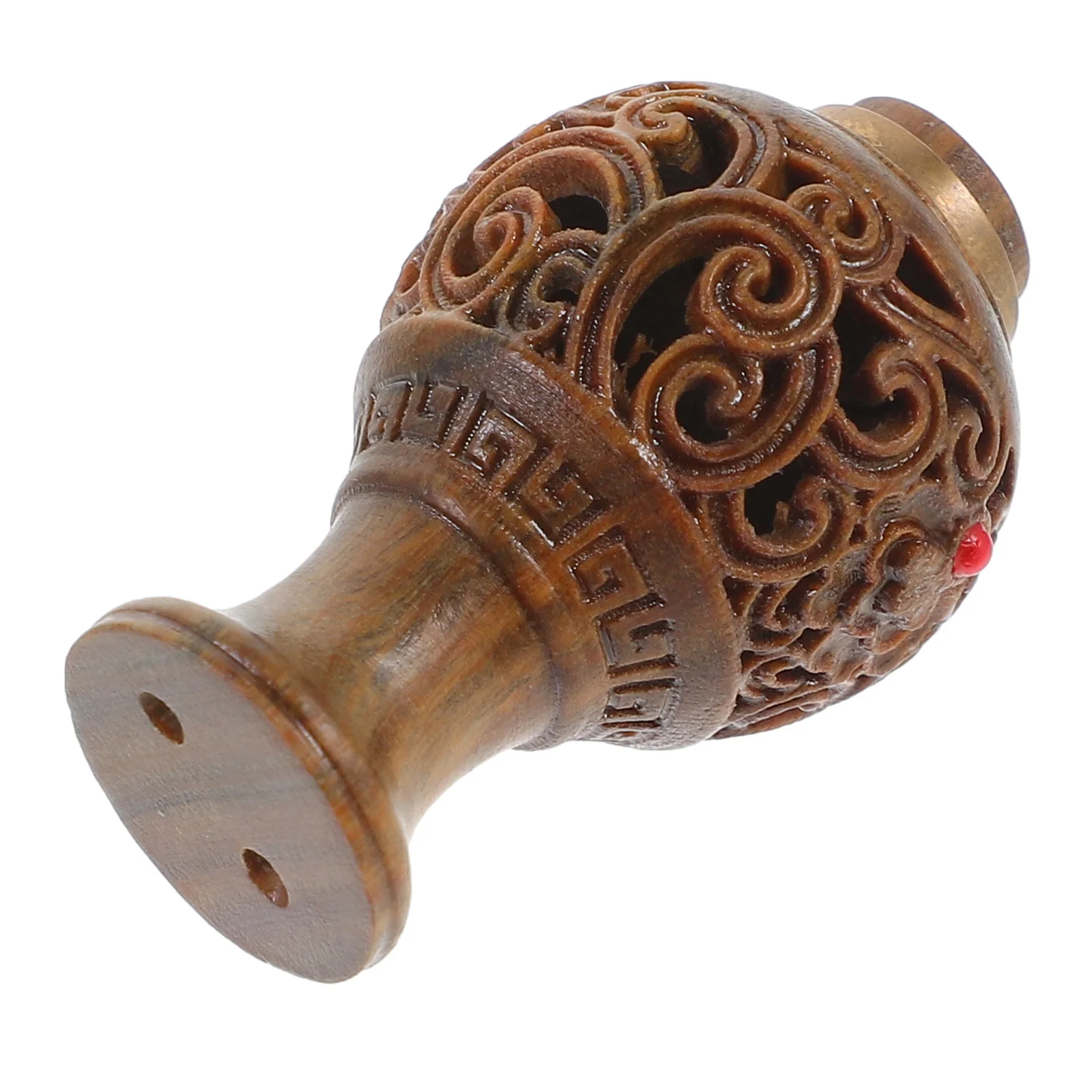 

Wood Carved Vase Sachet Hollow Design Car Hanging Decoration Aroma Beads Holder Key Chain Pendant Sachet