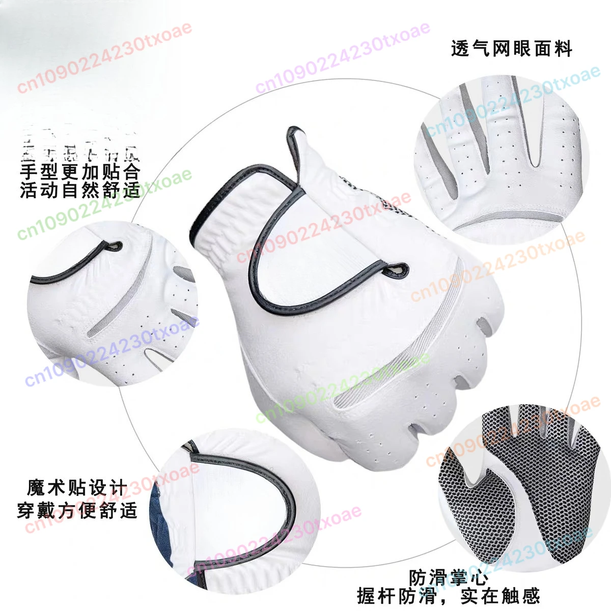 Men's Golf Gloves - Genuine Lambskin Leather, Breathable & Flexible For Sports