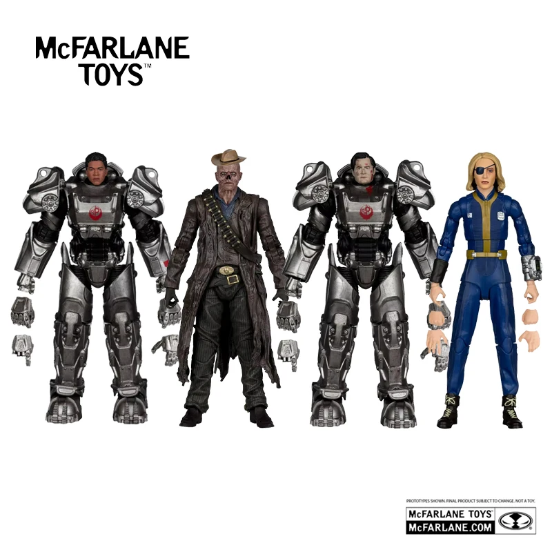 Mcfarlane Toys Fallout T Ghoul/Maximus/Hank Maclean/Steph Harper Boneco de Ação de 7 Polegadas Modelo Kit de Garagem