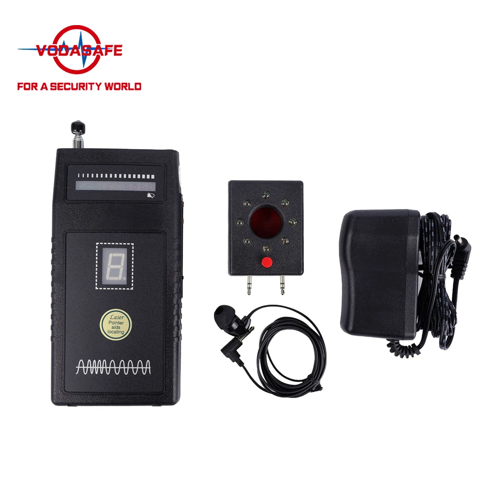 VS-8NLP RF Detector 50MHz-6GHz Bug Sweeper, Tri-Color Alarm Laser Pointer for Office Hotel Privacy Security
