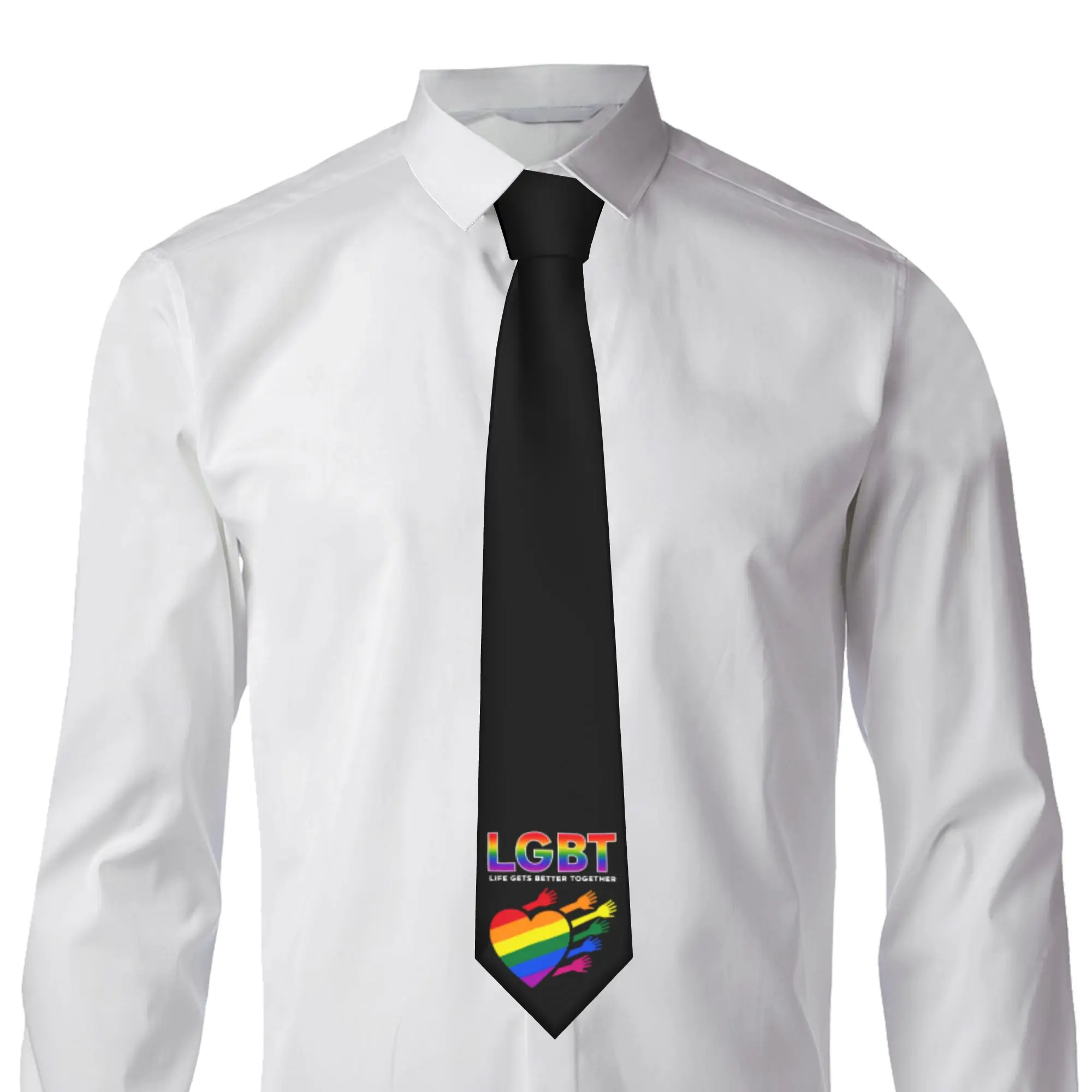 Formal Equality Hurts No One LGBTQ Love Is Love  Necktie for Men Silk  Party Ties