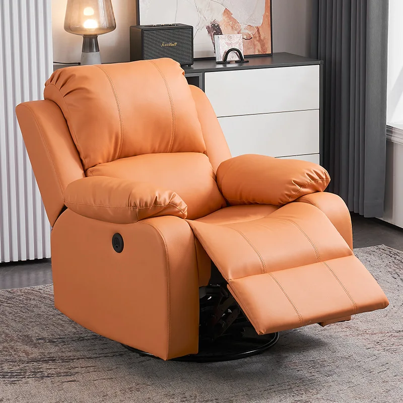 //Hot Selling Modern Simple Leather Electric Massage Function Sofa Single Seat Reclining Rocking Home Living Room Leisure