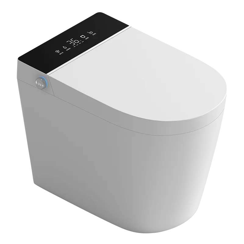 For Short 58cm Smart Toilet with Water Tank, Rear Outlet, No Pressure Limit Auto Bidet