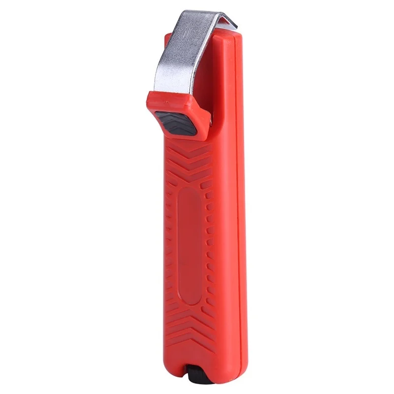 1 Pack Cable Stripping Tool Impact Resistant Plastic Wire Stripper Adjustable Blade Depth Cutter for Electrical Cables Red