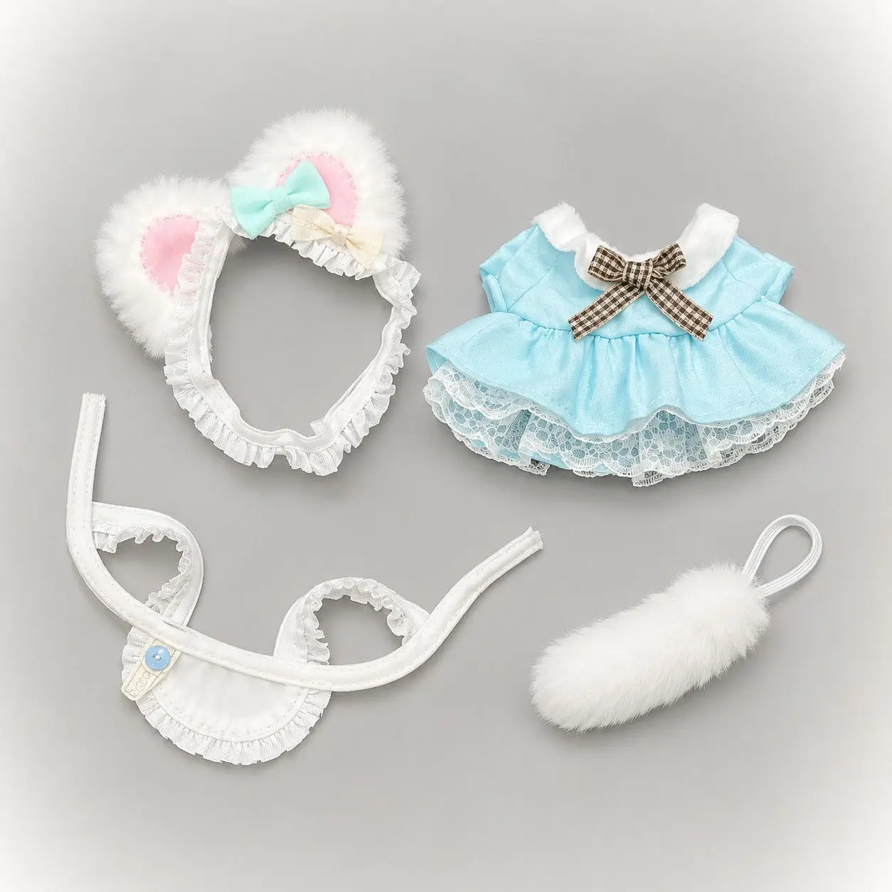 10cm Cat Maid Doll Clothes Cute Princess Dress Replacement Outfit for Cotton Doll Plush Doll Normal Body